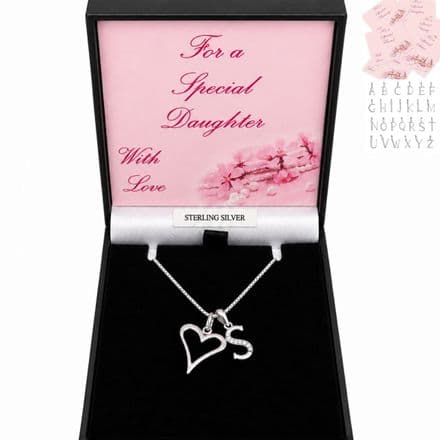 925 Sterling Silver Letter Necklace in a Special Gift Box for Girls, Women