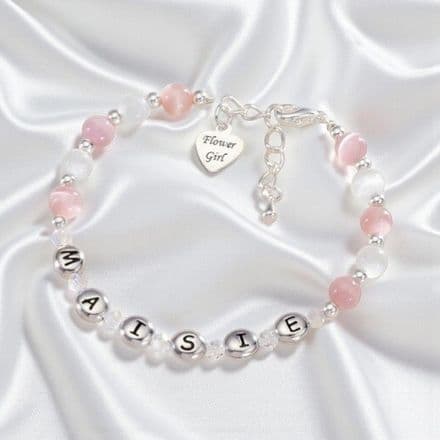 Any Name Bracelet with Message Charm