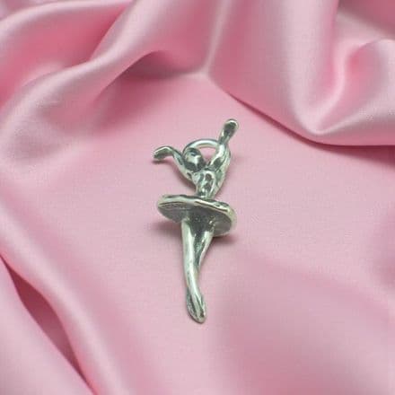 Ballerina Charm, Sterling Silver.