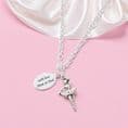 Ballerina Necklace Personalised with Engraved Tag | Jewels 4 Girls