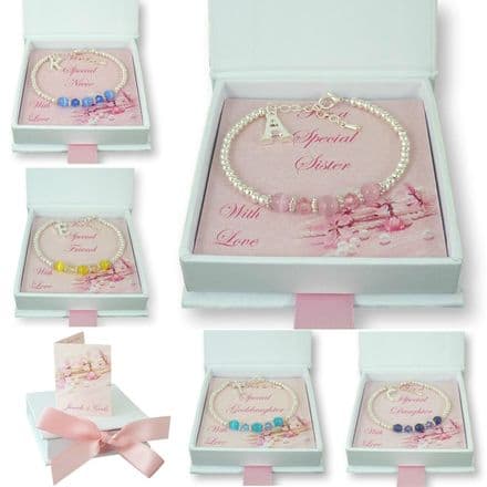 Beautiful Bracelets for Girls with Letter Charm, For Niece, Daughter etc