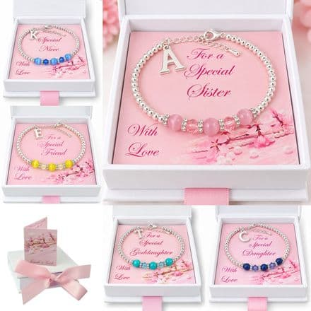 Beautiful Bracelets for Girls with Letter Charm, For Niece, Daughter etc