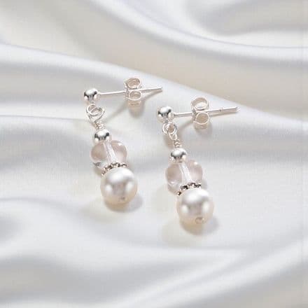 Belle Earrings, Many Pearl Colours for Brides or Bridesmaids