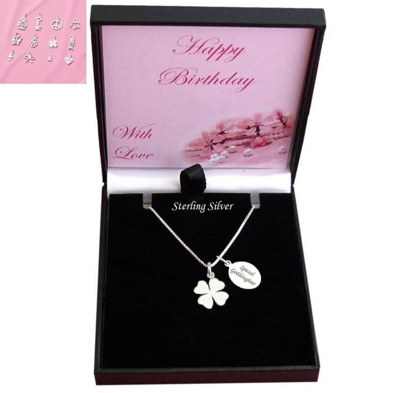 Birthday Necklace for Goddaughter, Choice of Pendant | Jewels 4 Girls
