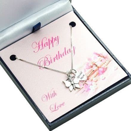Birthday Necklace for Mum, Choice of Pendant