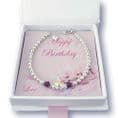 Birthstone Bracelet for Mum, Nanny etc, with Star Bead | Jewels 4 Girls
