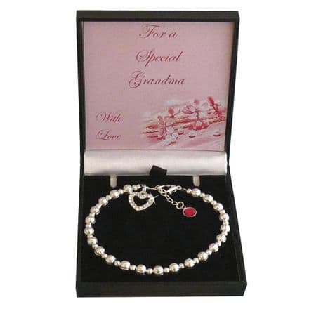 Birthstone Bracelet for Nan, Nanny or Grandma, Grandparent Gifts