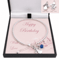 Birthstone Bracelet on Card Mount for Daughter, Sister etc | Jewels 4 Girls