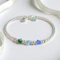 Birthstone Bracelet, Sterling silver | Jewels 4 Girls