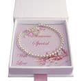 Birthstone Bracelet with Silver Beads, Gift For Daughter, Mum etc| Jewels 4 Girls