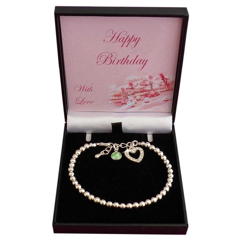 Birthstone Bracelets in a Choice of Gift Box  | Jewels 4 Girls