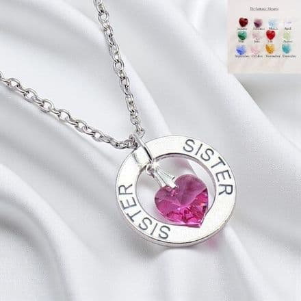 Birthstone Necklace for Sister