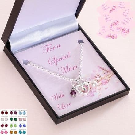 Birthstone Necklace on Card Mount
