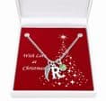 Birthstone Necklace with Letter and Wing in Christmas Gift Box | Jewels 4 Girls