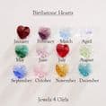Birthstone Heart Necklace with Letter Charm and Pearl. | Jewels 4 Girls