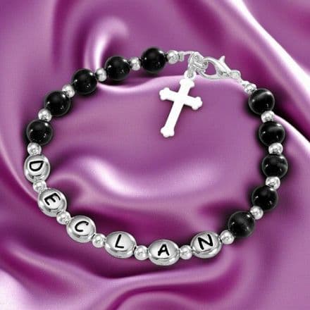 Boys Personalised Christening Bracelet