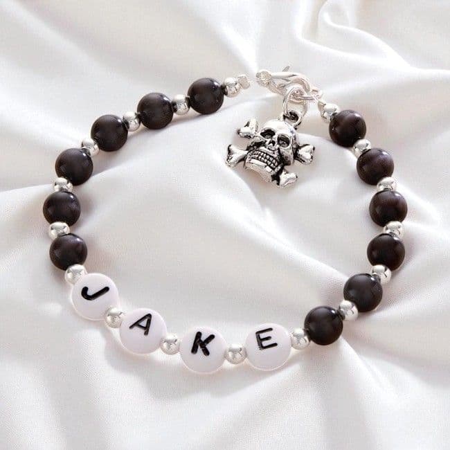 Boys Pirate Personalised Name Bracelet | Jewels 4 Girls