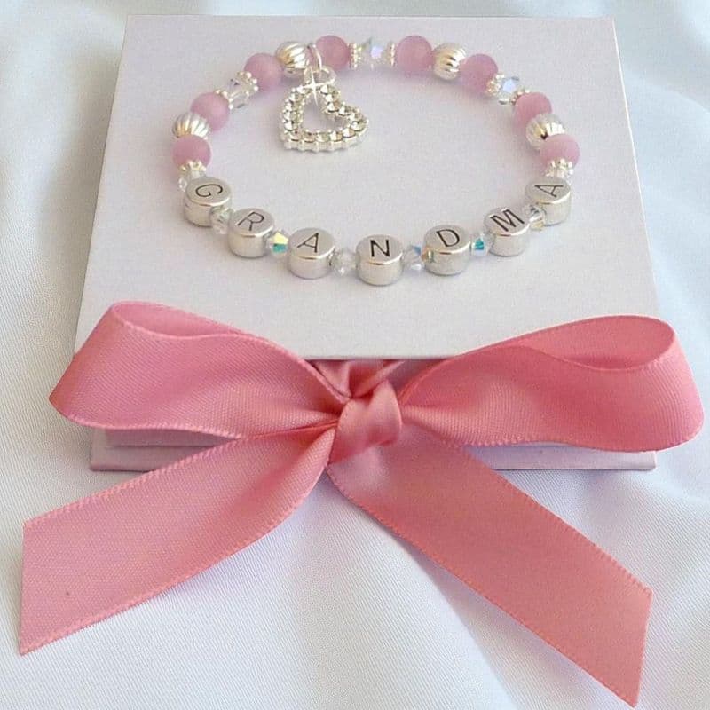 Bracelet for Nan, Gran, Nanny, Granny, Nanna, Grandma, Personalised| Jewels 4 Girls