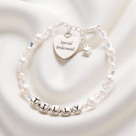 Bridesmaid Bracelet with Name & Engraving