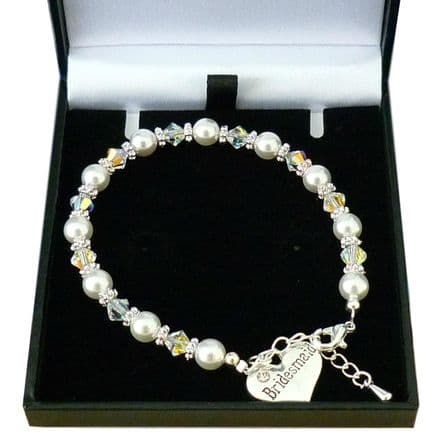 Bridesmaids Bracelets with Preciosa Pearls and Crystals