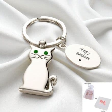 Cat Keyring with Engraving