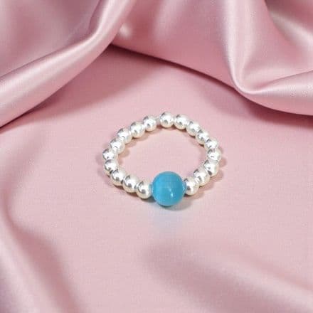 Cats Eye Bead Single Ring