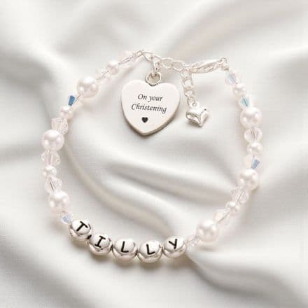 Christening Bracelet with Name & Engraving