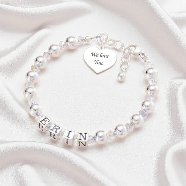 Christening Day Personalised Name Bracelet | Jewels 4 Girls
