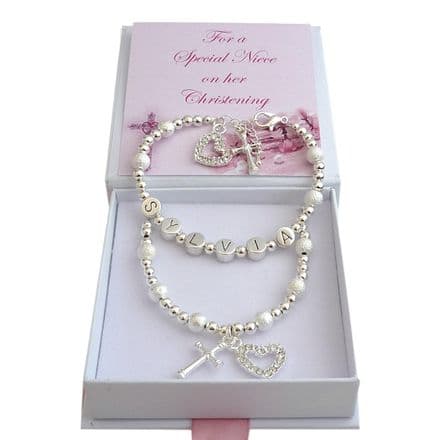 Christening Day Personalised, Name, Jewellery Set for Girls
