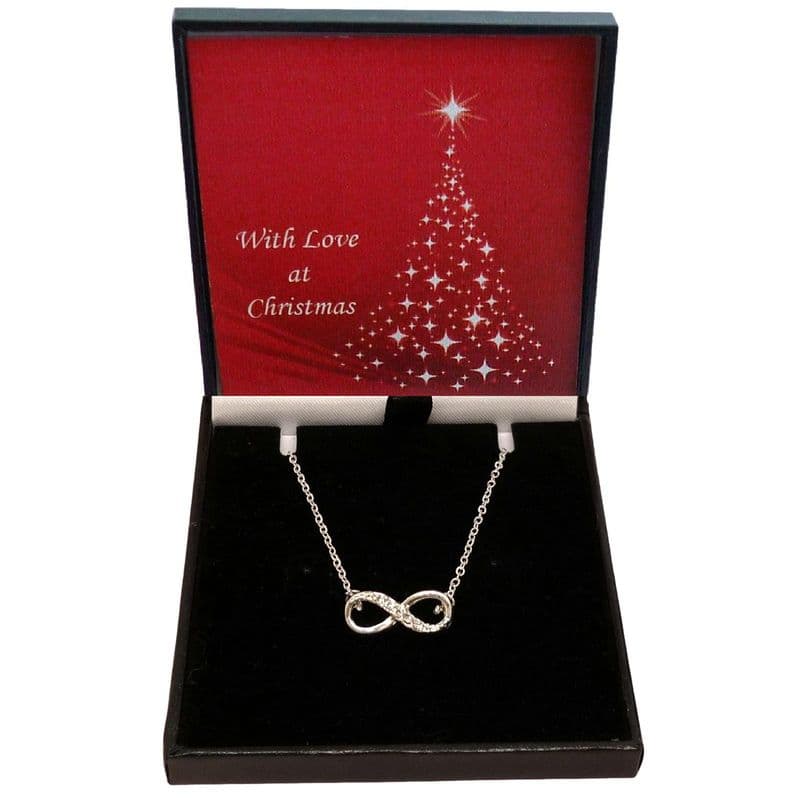Christmas Gift, Infinity Necklace, Sparkling Infinity Link on Chain| Jewels 4 Girls