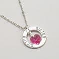 Ring Necklace with Birthstone Heart for Christmas | Jewels 4 Girls