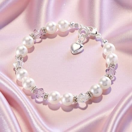 Crystal Daisies Birthstone Bracelet