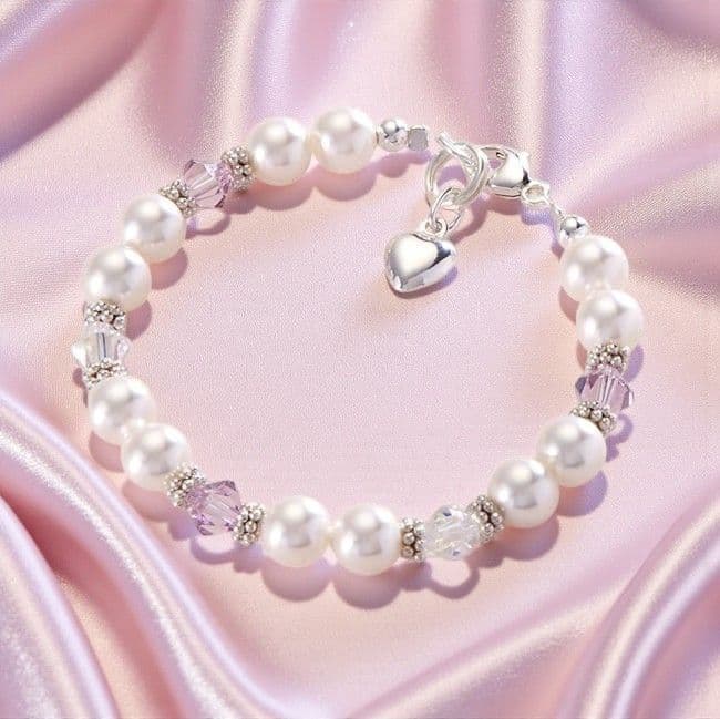 Crystal Daisies Birthstone Bracelet | Jewels 4 Girls
