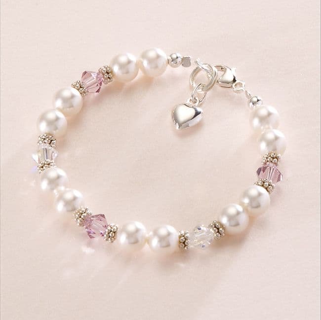 Crystal Daisies Birthstone Bracelet | Jewels 4 Girls