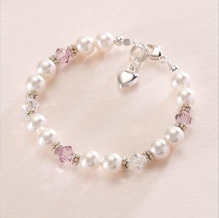 Crystal Daisies Birthstone Bracelet