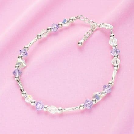 Crystal Flower Bracelet. All Colours.