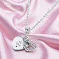 Crystal Heart Personalised Necklace with Engraving | Jewels 4 Girls