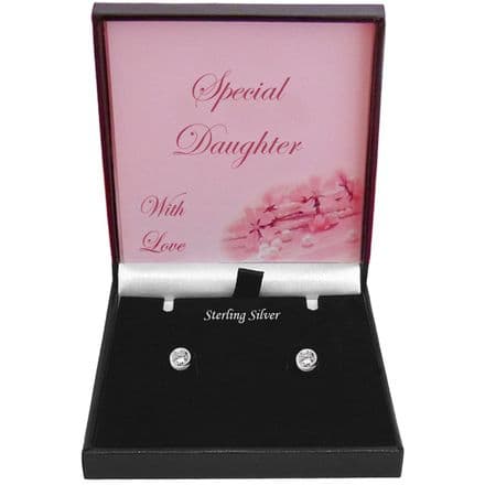 Crystal Stud Earrings, Gift Boxed for Mum, Sister, Daughter etc