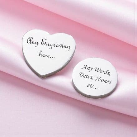 Engravable charms without loop, for lockets