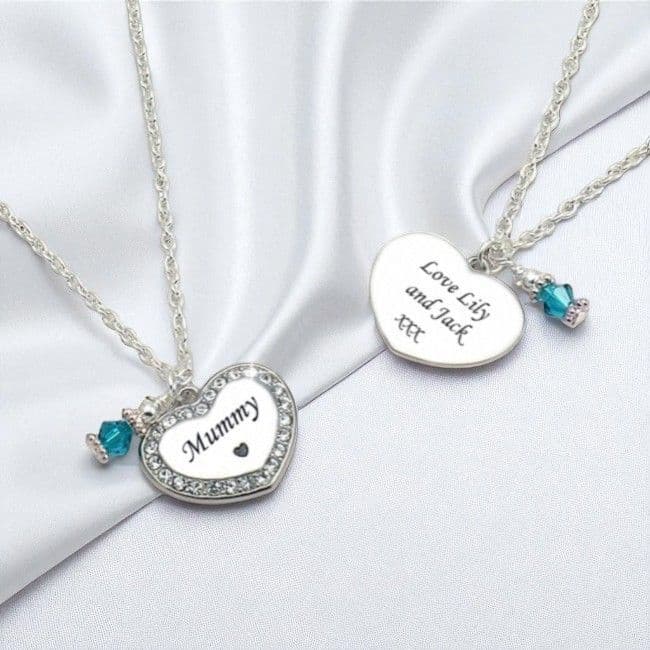 Mother Daughter Necklace Personalised Necklaces For Mum Birthstone