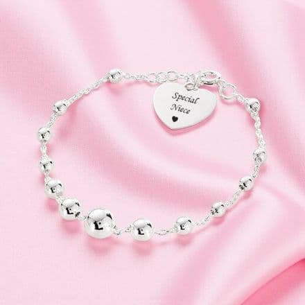 Engraved Bracelet for Special Niece, Stg Silver