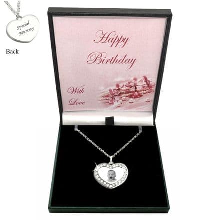 Engraved Face Photo Necklace, Happy Birthday Gift, Women, Girls, Personalised