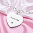 Engraved Gift for Goddaughter, Sterling Silver Heart Link Necklace |Jewels 4 Girls