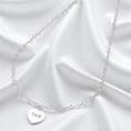 Engraved Gift for Goddaughter, Sterling Silver Heart Link Necklace |Jewels 4 Girls