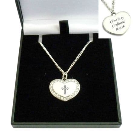 Engraved Heart Confirmation Necklace