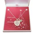 Engraved Necklace with Birthstone for Christmas in Sterling Silver | Jewels 4 Girls