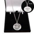 Engraved Saint Christopher Necklace. Personalised Gift Boy or Girl | Jewels 4 Girls