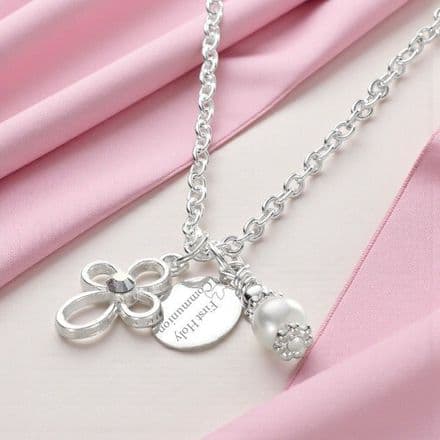 Engraved Tag First Holy Communion Necklace