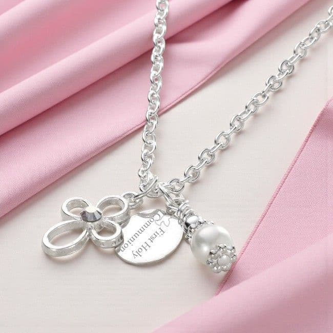 Engraved Tag First Holy Communion Necklace | Jewels 4 Girls