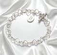 Eternal Hearts Personalised Bracelet with Engraved Tag | Jewels 4 Girls